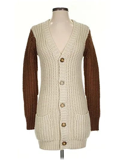 Pre-owned Burton Cardigan Sweater In Brown