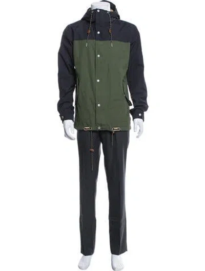 Pre-owned Burton Colorblock Pattern Jacket In Green