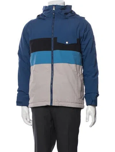 Pre-owned Burton Colorblock Pattern Performance Jacket In Blue