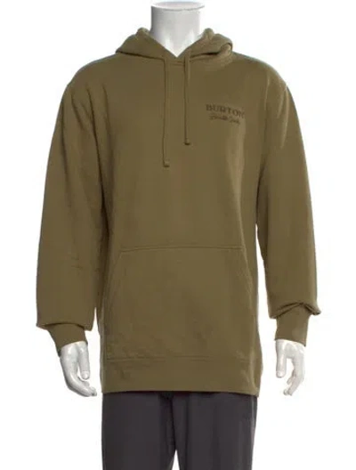 Pre-owned Burton Crew Neck Long Sleeve Hoodie In Green