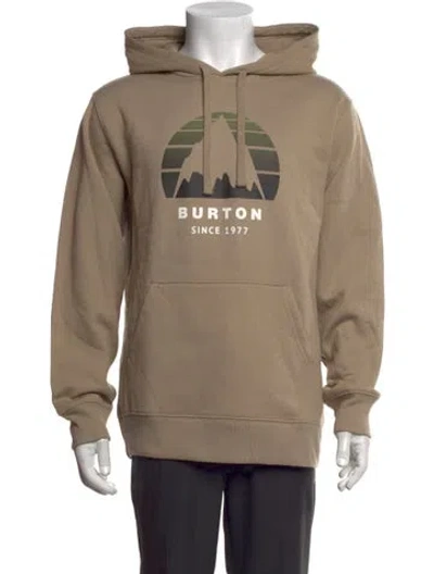 Pre-owned Burton Graphic Print Crew Neck Hoodie W/ Tags In Neutrals