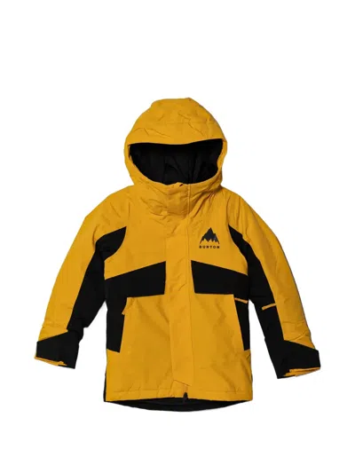 Burton Kids' Hooded Panelled Jacket In Yellow