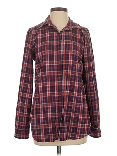 Pre-owned Burton Long Sleeve Button Down Shirt In Burgundy