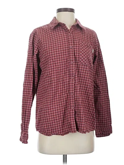 Pre-owned Burton Long Sleeve Button Down Shirt In Burgundy