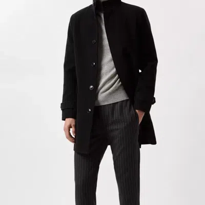 Burton Mens Faux Wool Funnel Neck Coat In Black