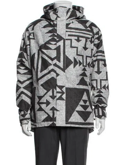 Pre-owned Burton Patterned Performance Jacket In Green