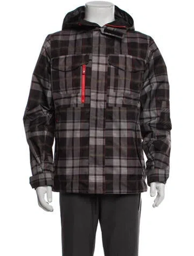 Pre-owned Burton Plaid Print Parka In Multi