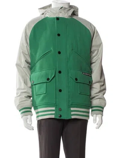 Pre-owned Burton Varsity Jacket In Green