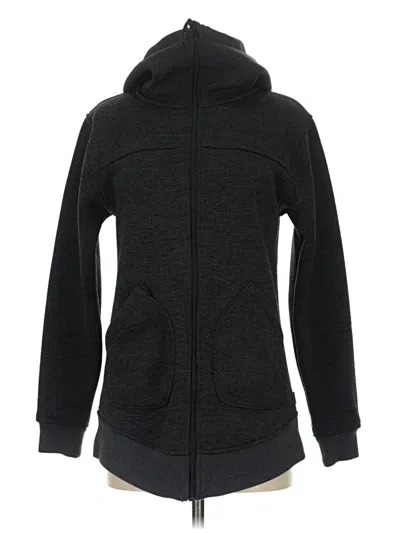 Pre-owned Burton Zip Up Hoodie In Black
