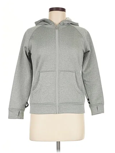 Pre-owned Burton Zip Up Hoodie In Gray