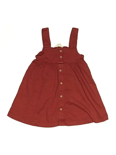 Pre-owned Burt's Bees Baby Kids' Dress In Burgundy
