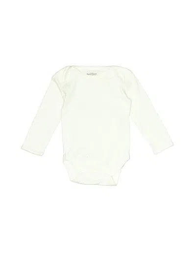 Pre-owned Burt's Bees Baby Babies' Long Sleeve Onesie In White