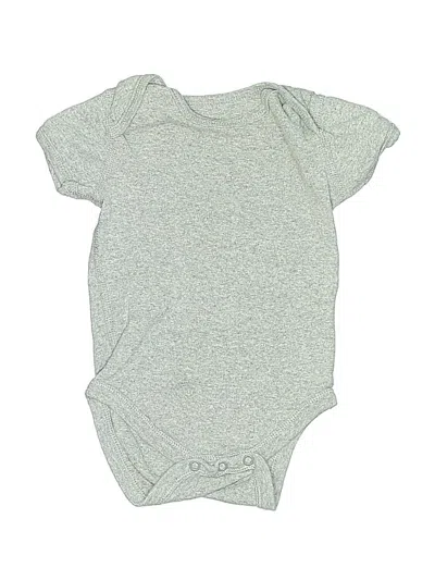 Pre-owned Burt's Bees Baby Babies' Short Sleeve Onesie In Gray
