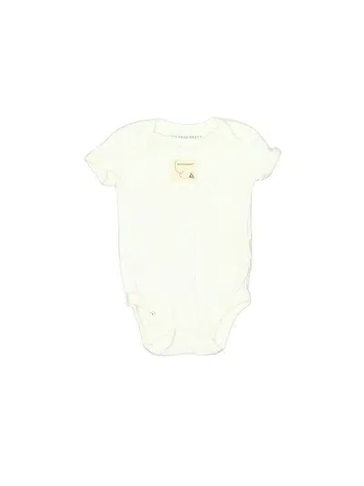 Pre-owned Burt's Bees Baby Babies' Short Sleeve Onesie In White