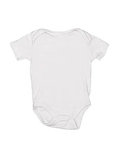 Pre-owned Burt's Bees Baby Babies' Short Sleeve Onesie In White