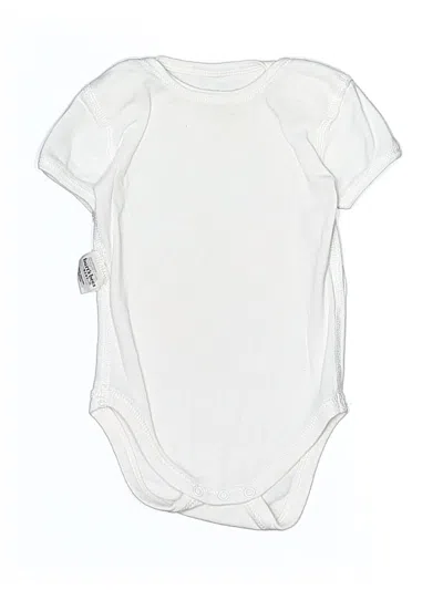 Pre-owned Burt's Bees Baby Babies' Short Sleeve Onesie In White