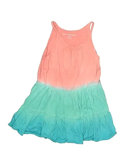 Pre-owned Burt's Bees Baby Kids' Sleeveless Top Teal Halter Neckline Tops In Blue