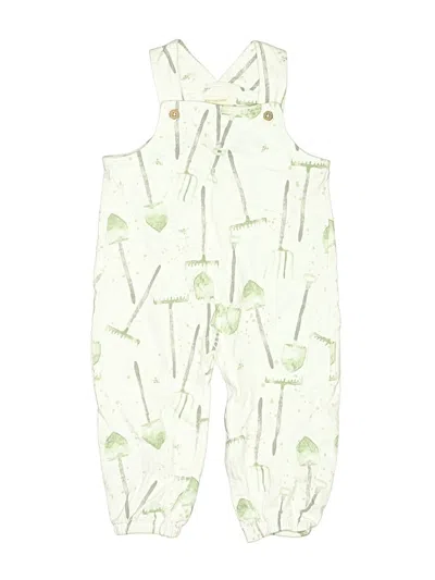 Pre-owned Burt's Bees Baby Babies' Snow Pants With Bib In Green