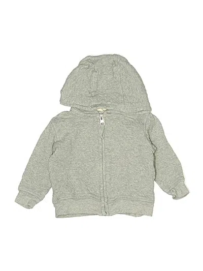 Pre-owned Burt's Bees Baby Babies' Zip Up Hoodie In Gray