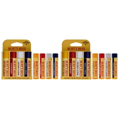 Burt's Bees Best Of Burts Moisturizing Lip Balm Set By Burts Bees For Unisex - 4 X 0.15 oz Lip Balm Beeswax, Str In Multi
