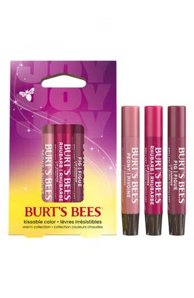 Burt's Bees Kissable Color Warm Collection Lip Shimmer 3-piece Set In Multi