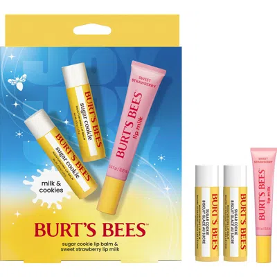 Burt's Bees Milk And Cookies 3-piece Lip Balm Set In Transparent