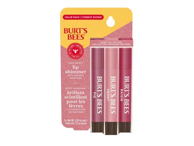 Burt's Bees Nude Collection Lip Shimmer Set 3 Pack In Multi