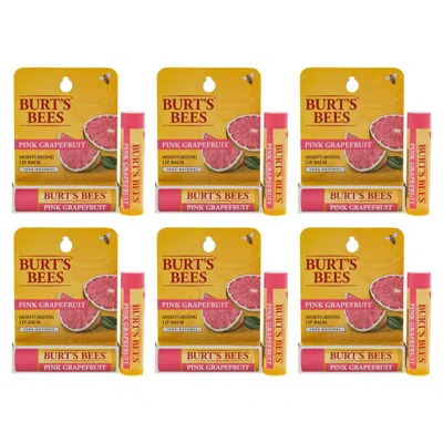 Burt's Bees Pink Grapefruit Moisturizing Lip Balm Blister By Burts Bees For Unisex - 0.15 oz Lip Balm - Pack Of  In Multi