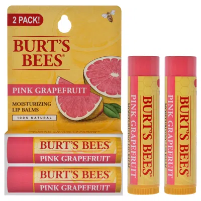 Burt's Bees Pink Grapefruit Moisturizing Lip Balm Twin Pack By Burts Bees For Unisex - 2 X 0.15 oz Lip Balm In Multi
