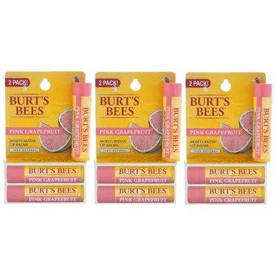 Burt's Bees Pink Grapefruit Moisturizing Lip Balm Twin Pack By Burts Bees For Unisex - 2 X 0.15 oz Lip Balm - Pa In Transparent