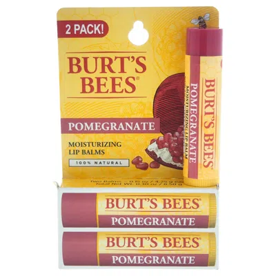 Burt's Bees Pomegranate Moisturizing Lip Balm Twin Pack By Burts Bees For Unisex - 2 X 0.15 oz Lip Balm In Multi