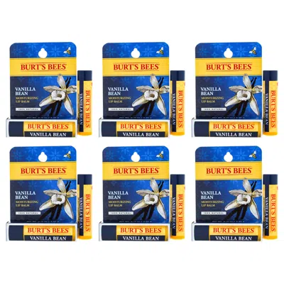 Burt's Bees Vanilla Bean Moisturizing Lip Balm Blister By Burts Bees For Unisex - 0.15 oz Lip Balm - Pack Of 6 In Transparent