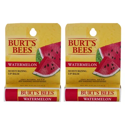 Burt's Bees Watermelon Moisturizer Lip Balm Blister By Burts Bees For Unisex - 0.15 oz Lip Balm - Pack Of 2 In Multi