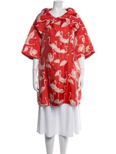Pre-owned Buru Animal Print Jacket In Red