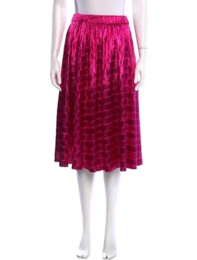 Pre-owned Buru Animal Print Knee-length Skirt In Pink