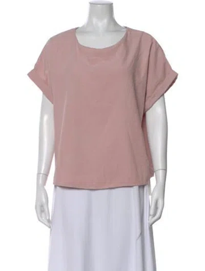 Pre-owned Buru Crew Neck Short Sleeve Top In Pink