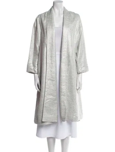 Pre-owned Buru Faux Fur Coat In Blue