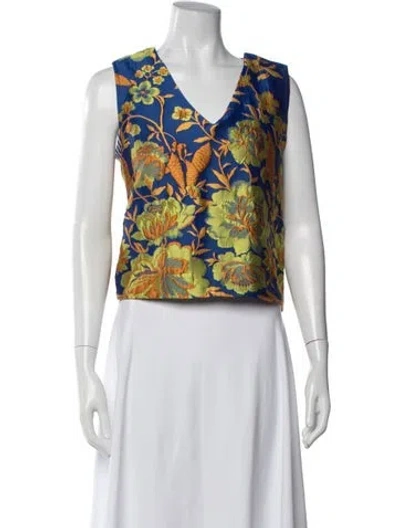 Pre-owned Buru Floral Print Jacket W/ Tags In Multicolor