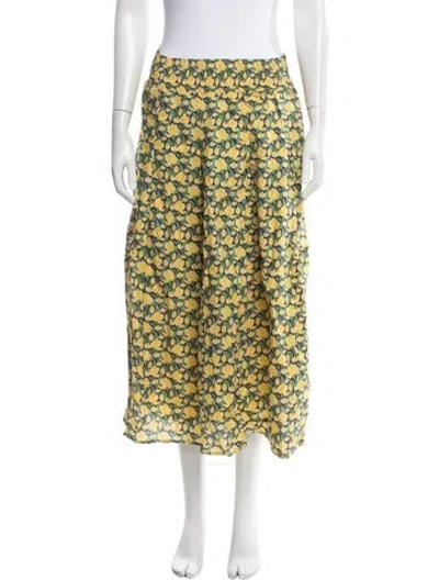 Pre-owned Buru Floral Print Long Skirt W/ Tags In Multicolor