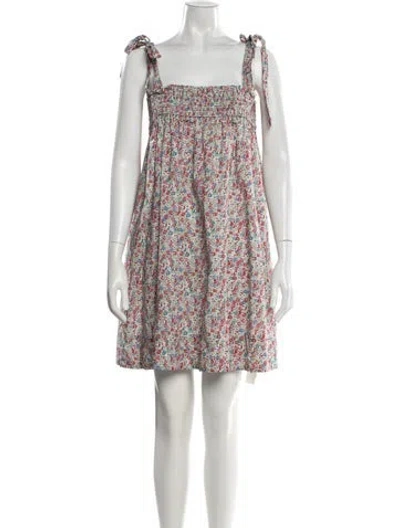 Pre-owned Buru Floral Print Mini Dress In Multi