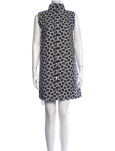 Pre-owned Buru Floral Print Mini Dress In Multicolor