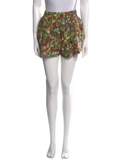 Pre-owned Buru Floral Print Mini Shorts