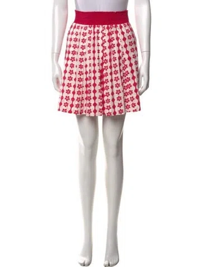 Pre-owned Buru Floral Print Mini Skirt In Multi
