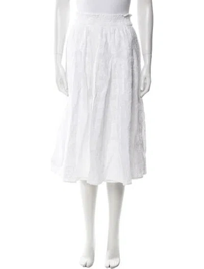 Pre-owned Buru Knee-length Skirt In White