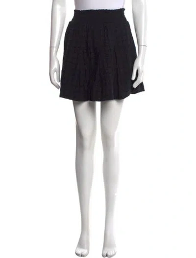 Pre-owned Buru Lace Pattern Mini Skirt In Black