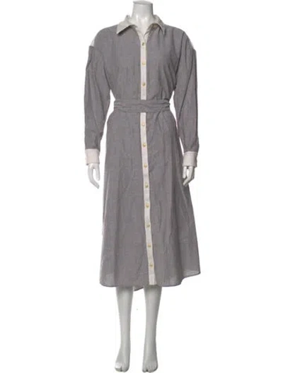 Pre-owned Buru Long Dress In Gray