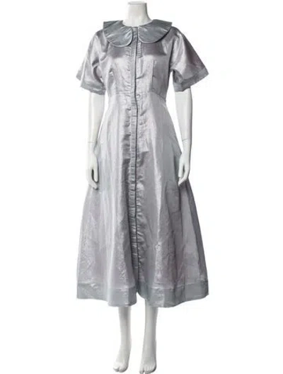 Pre-owned Buru Long Dress In Silver