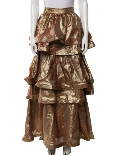 Pre-owned Buru Long Skirt In Brown