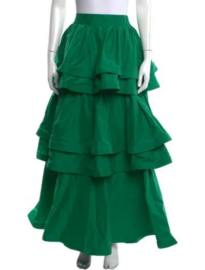Pre-owned Buru Long Skirt In Green