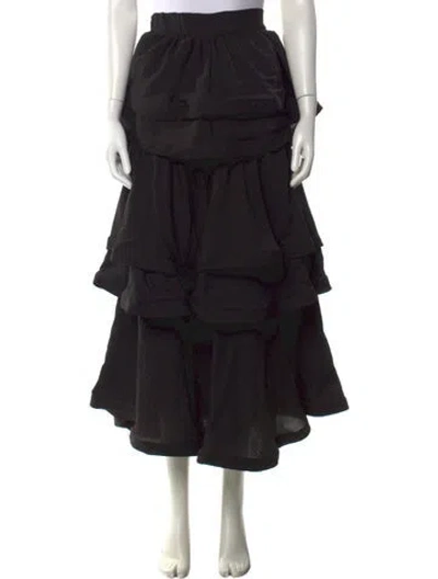 Pre-owned Buru Long Skirt W/ Tags In Black